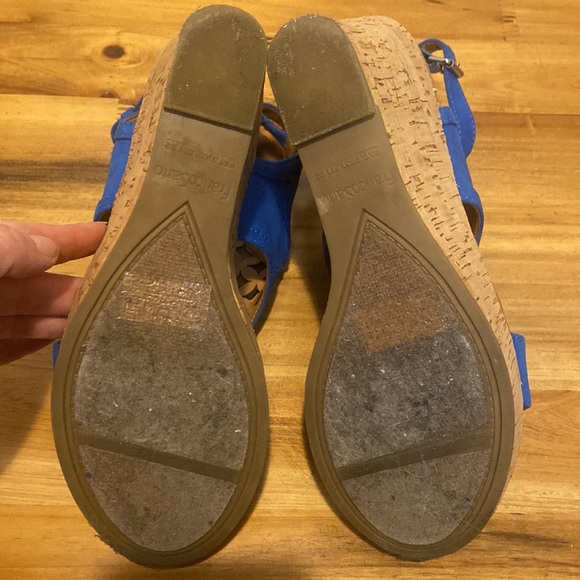 $10 CLEARANCE - Franco Sarto Electric Blue Espadrilles / Wedges in Size 6 - Picture 9 of 10